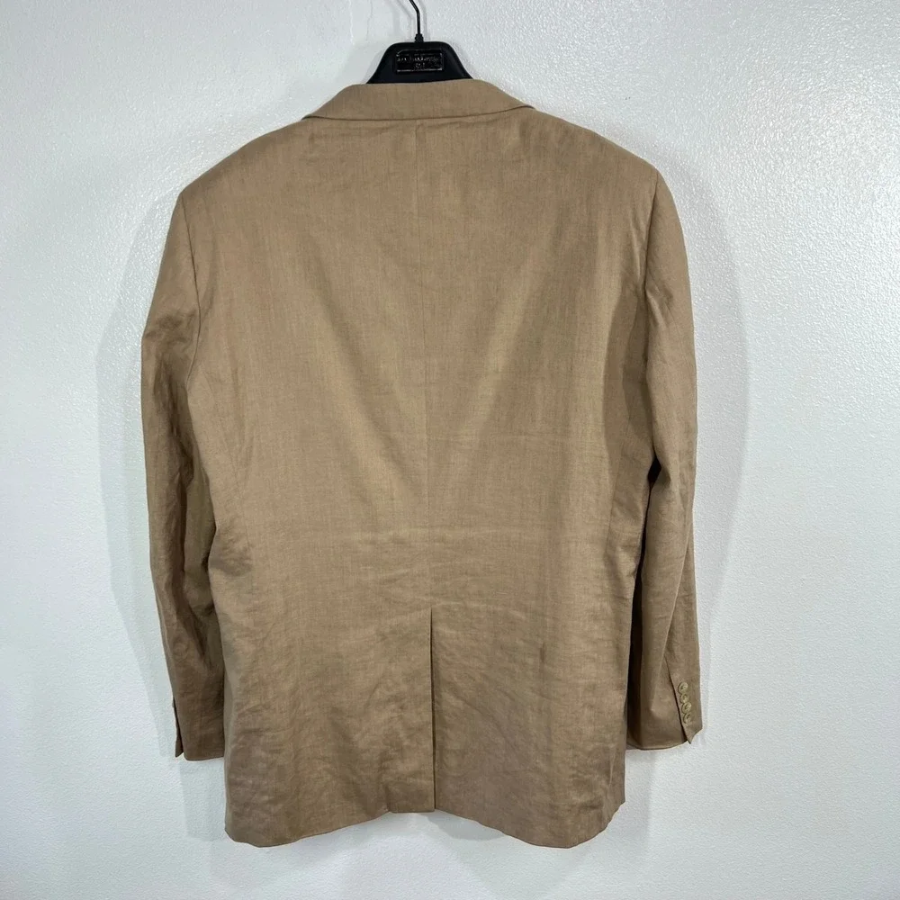 VTG. Banana Republic Men's 46L Beige Linen Blend 3-Button Blazer Jacket  Italy